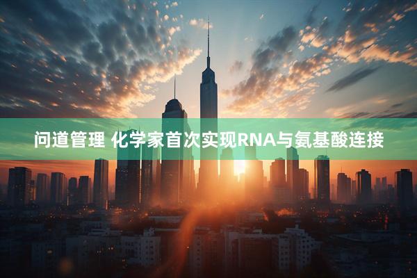 问道管理 化学家首次实现RNA与氨基酸连接